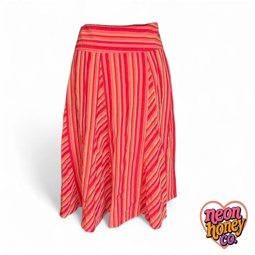 Halogen Striped Handkerchief Midi Skirt – Size 10